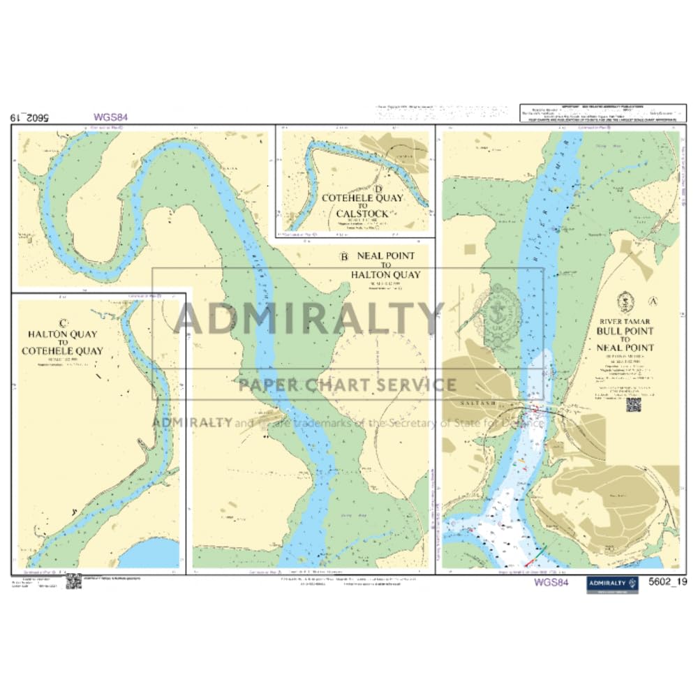 Admiralty Small Craft Chart 5602_19 – River Tamar - Bull Point to Neal Point