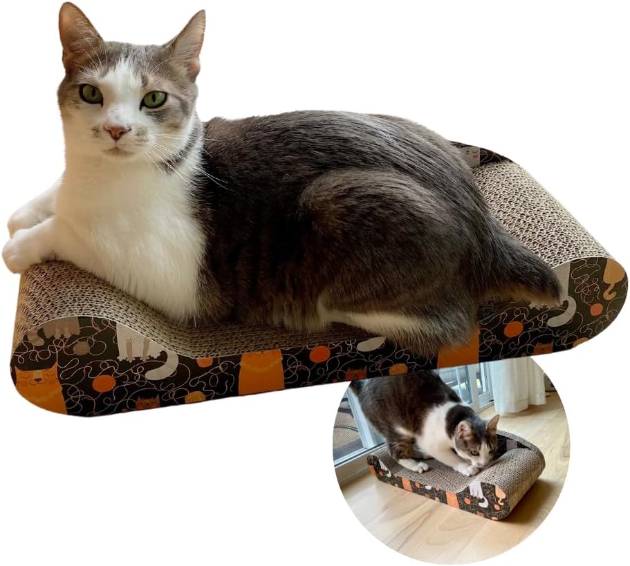 Evelots Kitty Cat Scratcher-Comfy Lounge Couch-Sturdy Cardboard-Claw Groomer