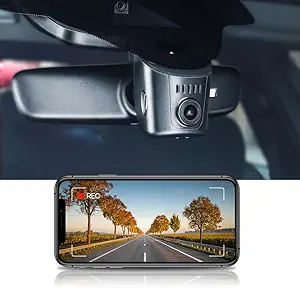 Fitcamx 4K Dash Cam Adapts for Audi 2019-2026 A4 A6 Allroad A3 A5 Q5 S4 S6 Q7 A8 Q8 S8 TT A7 S5 Q3 e-tron (Model A), OEM Look, Loop Recording, 2160P UHD Video, WiFi & APP, Parking Mode, 64GB Card