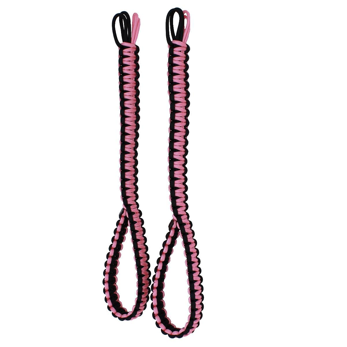 BubbasGarageTv - Kids Universal Paracord Headrest Grab Handles (Rose Pink)
