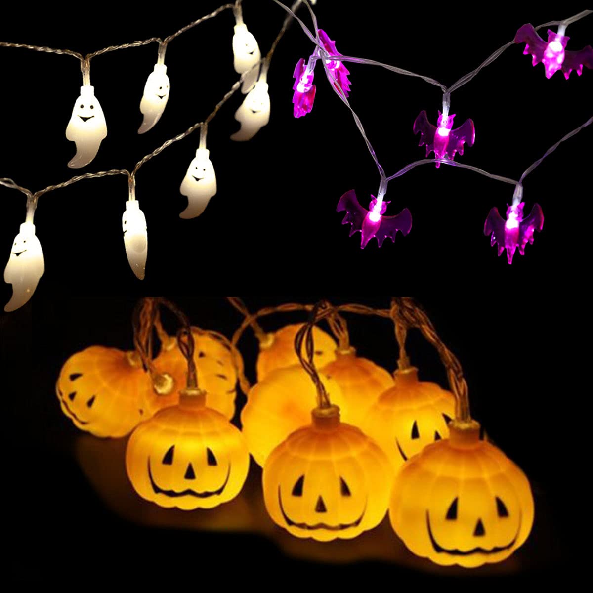 Amazon.co.jp: monoii ハロウィン 飾り LED ライト Halloween 装飾