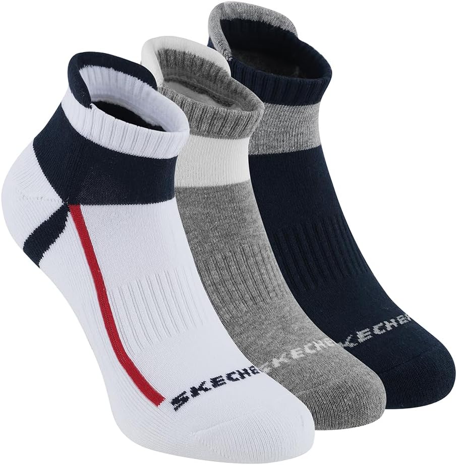 Mens Cotton 3Pk Half Terry Ankle Length Socks