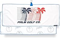 Vista 9 de Palm Toalla de golf de microfibra de golf con clip de mosquetón, 14 x 36 pulgadas, calidad premium, patrón de gofres
