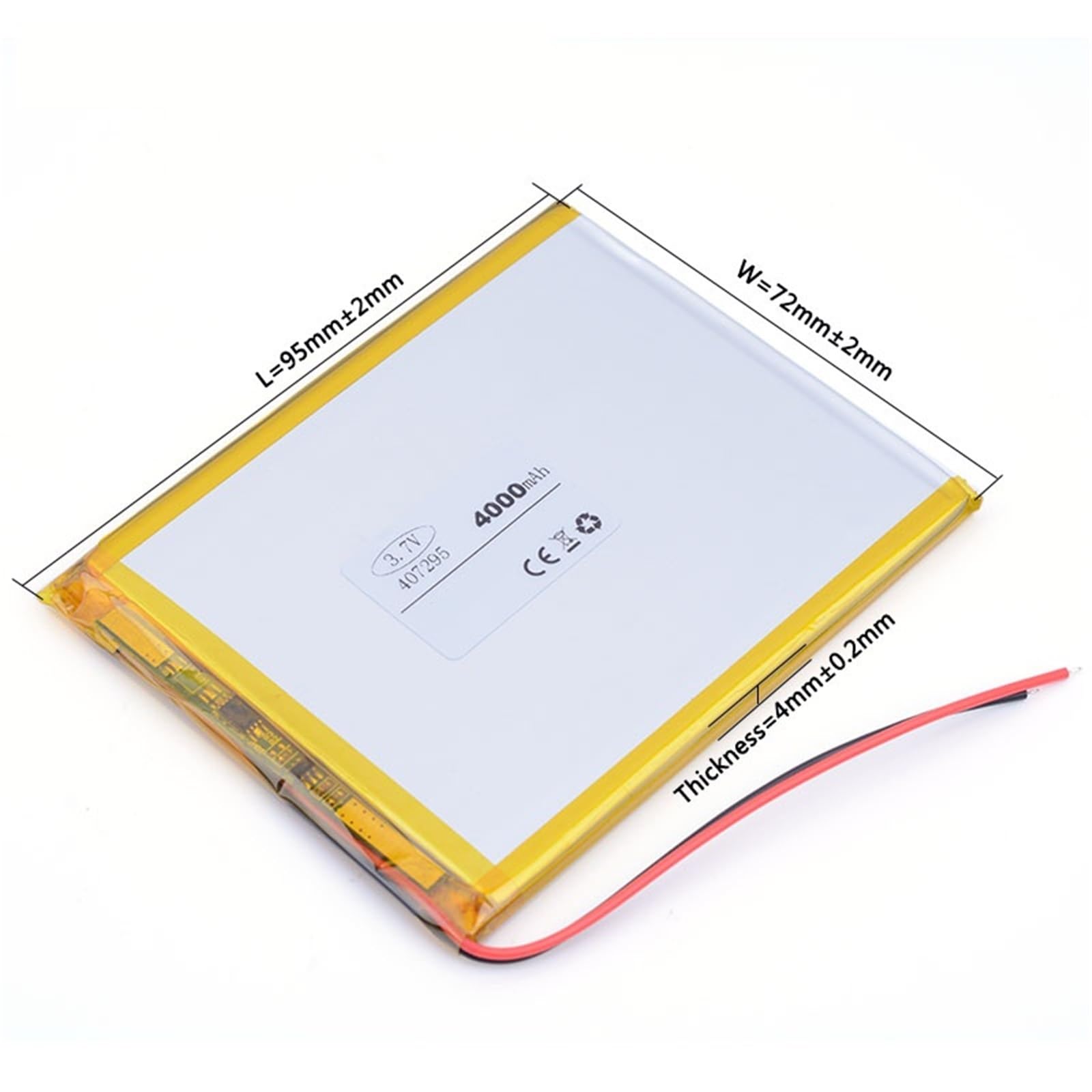 407295 3,7 V 4000 mAh, 1 pièce