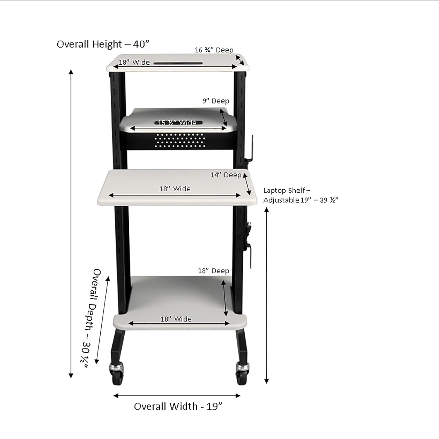 Flash Deals - 50% OFF Norwood Commercial Furniture Laptop Caddy Cart Presentation Station, NOR-TY-1000 Best Cyber Deals 🔥 Norwood Commercial Furniture Laptop Caddy Cart Presentation Station, NOR-TY-1000