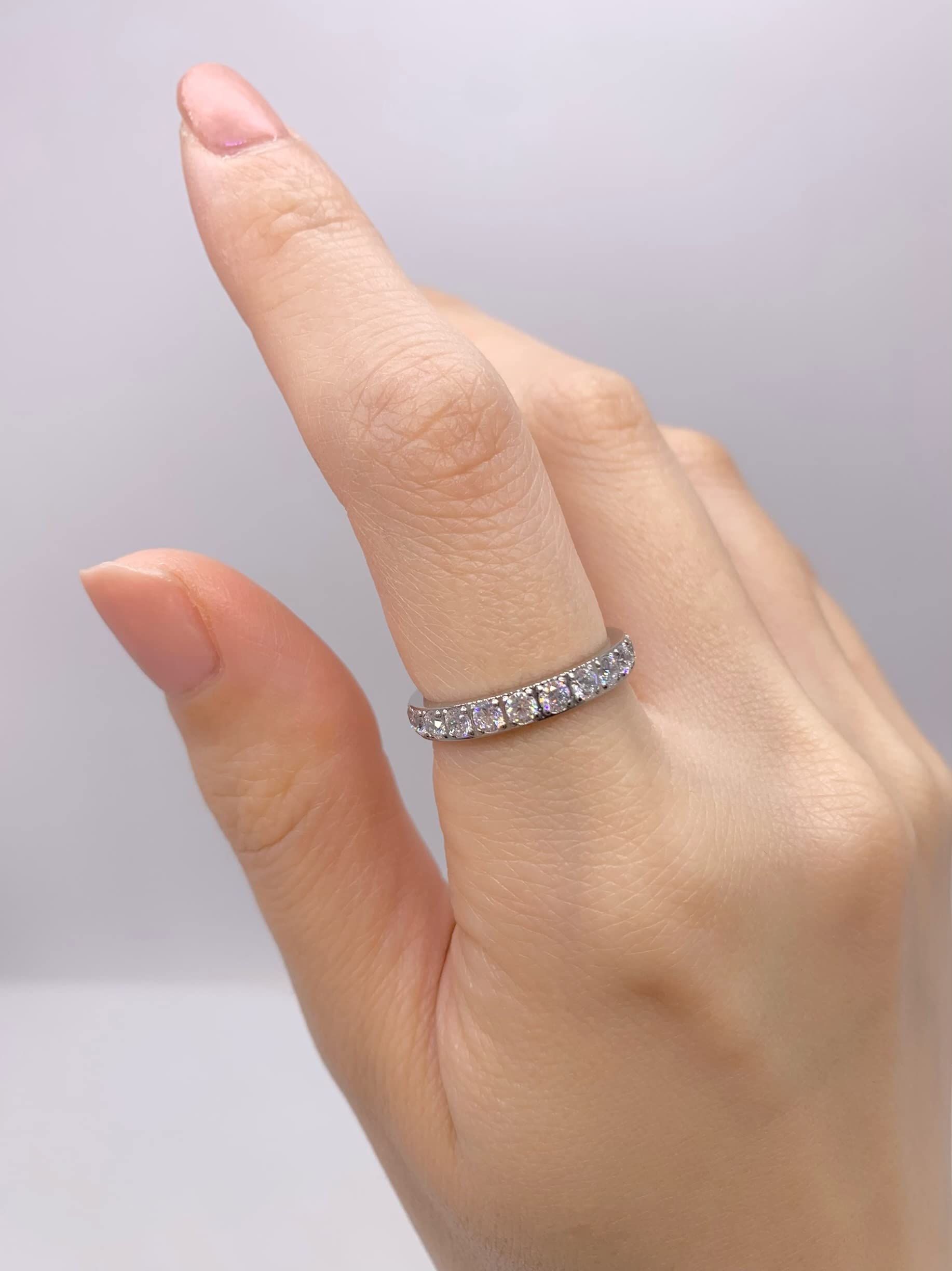 Qudo Vorsteckring Ring ETERNITY BIG Memoryring Edelstahl silber