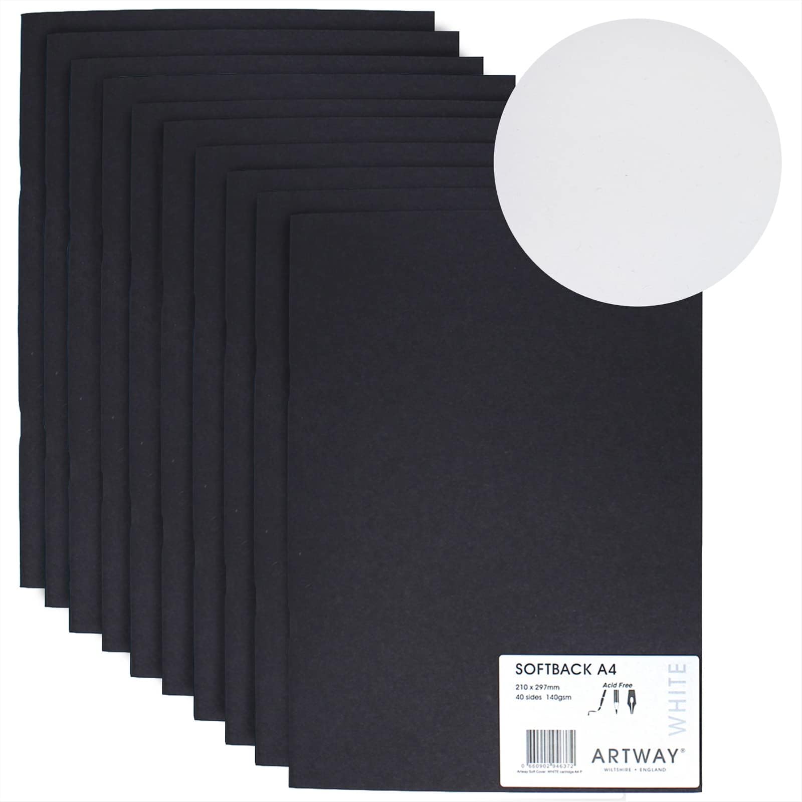 Artway Softback Sketch Book - A3 Size, Pack Of 6, 130gsm White Cartridge Paper - View #11
