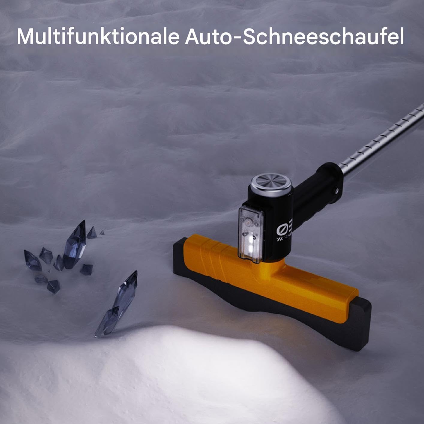 Snow Scraper Car, Light Ice Remover, chowane narzędzie do czyszczenia szyb, akcesoria do czyszczenia pojazdów zimowych, Heavy Duty Automotive Scrapers for, Windshields, Driveway, garaż, 108 cm