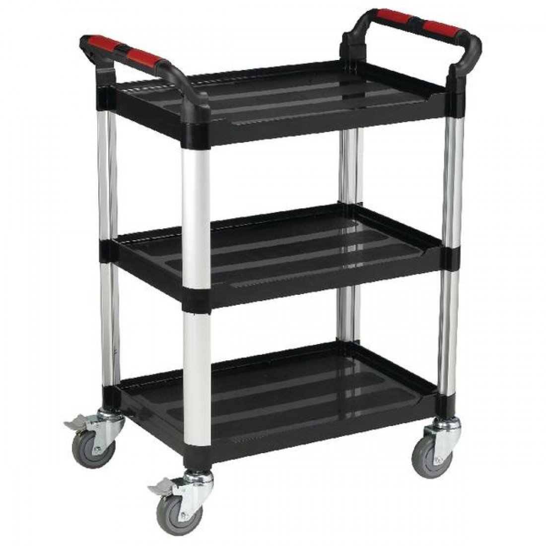 5 Star Facilities Utility Tray Trolley Standard 3 Shelf Capacity 150kg