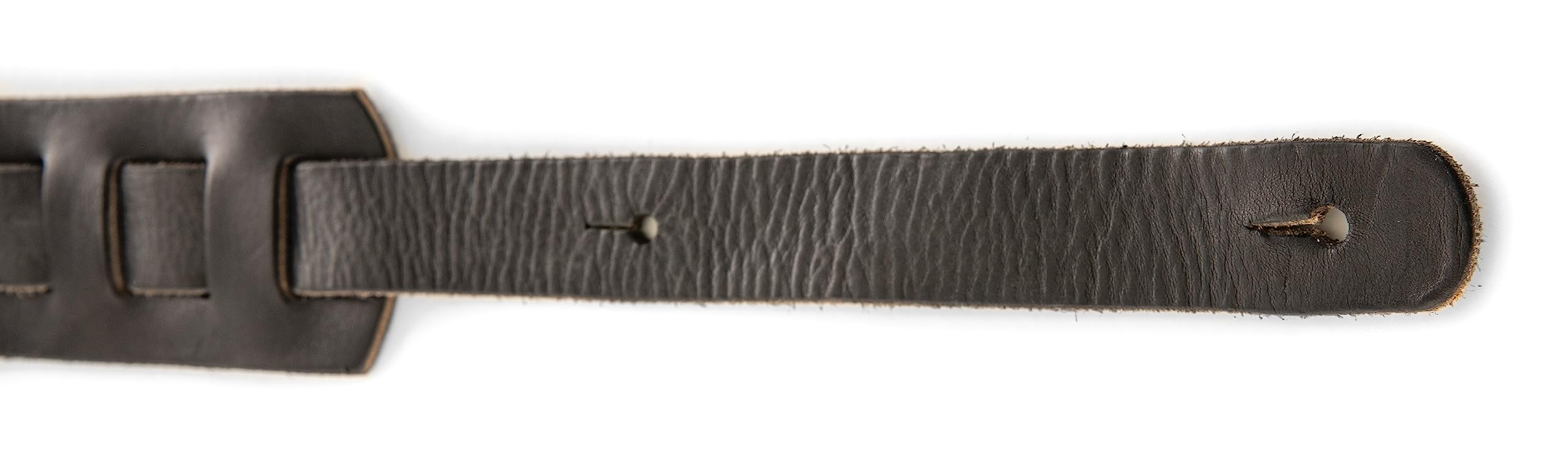 OVATION pasek do gitary skórzany Premium – Signature „Leaf” – Czarny – Wytłaczany motyw liści – Ręcznie wykonany