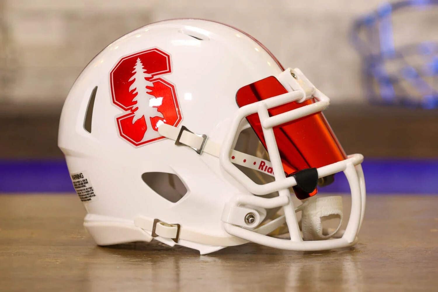 Stanford, Cardinal Collectible Speed Mini Helmet - GG Special Edition - with Free USA Flag Decal - Green Gridiron