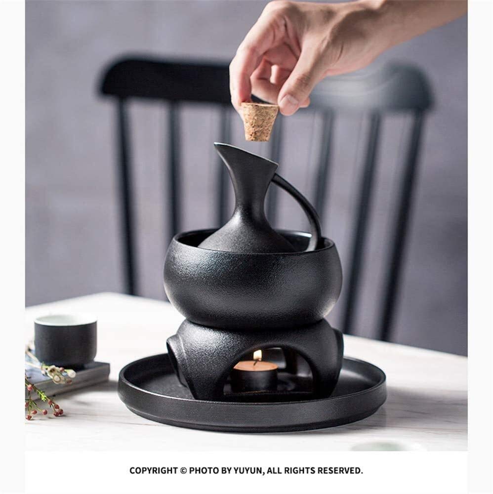 Juego de Sake japonés, Porcelana Pintada envasada, cerámica Hecha a Mano, Patrones Tradicionales, Adecuado para Mantener el Sake japonés Caliente o frío, 77, Utensil,