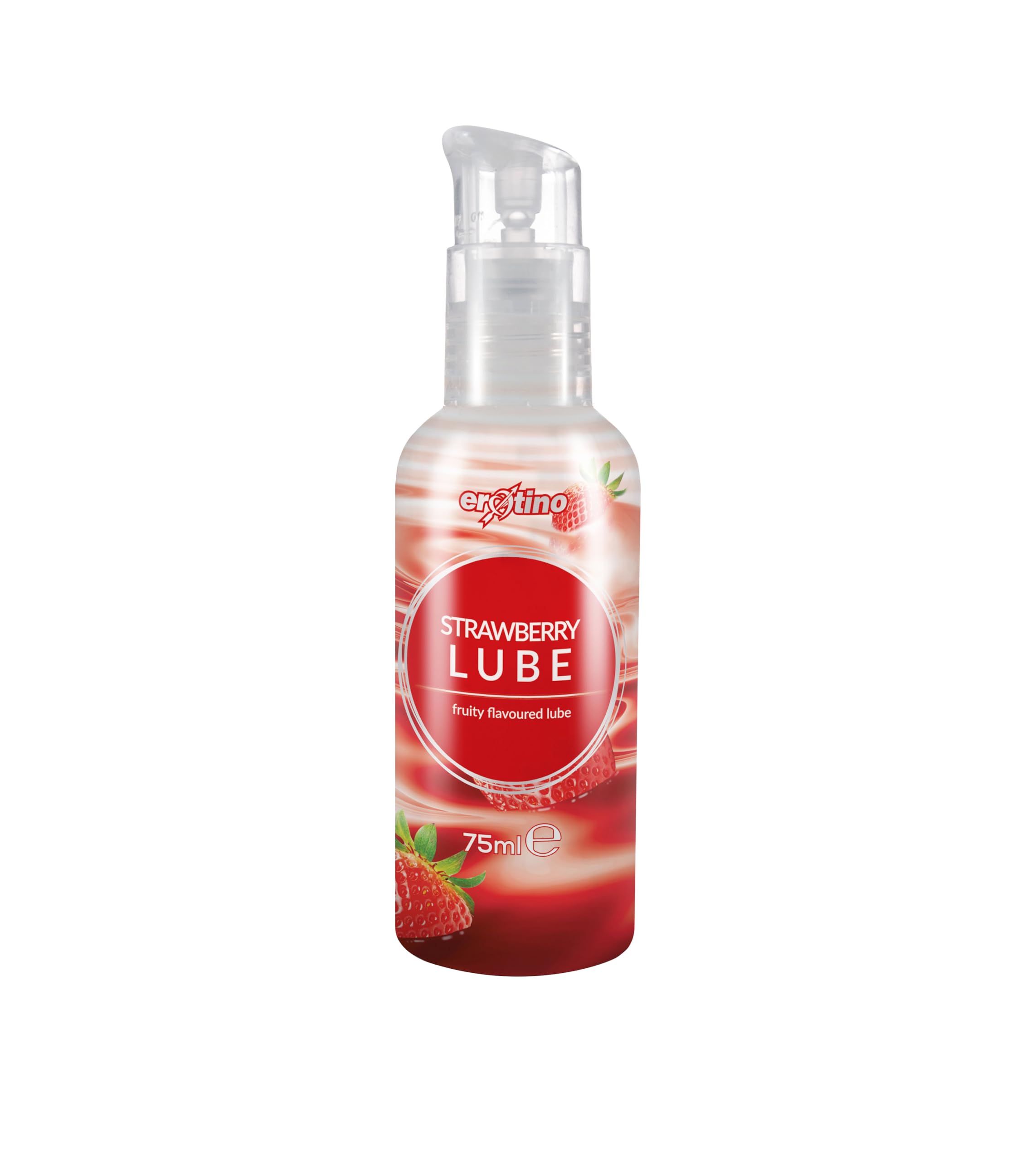 Erotino Strawberry Lube | 75ml | Fruity Flavoured, Non-Spermicidal, Condom-Friendly, CE Marked, Free From Animal-Derived Ingredients