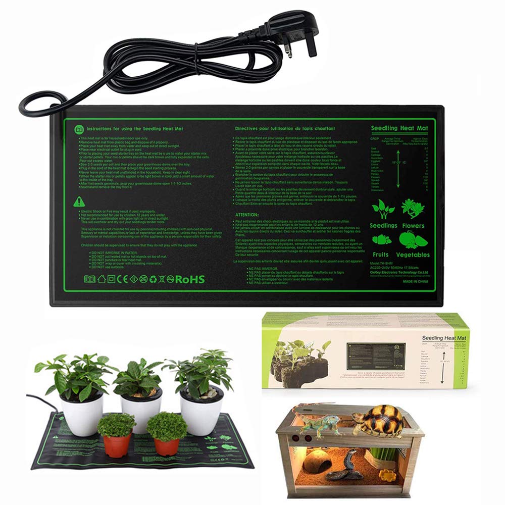 Angju Seedling Heat Mat, Continuous Gentle Heat Helps Germination in Winter, Seed Propagation Heat Mat for Seedling, Durable Waterproof Warm Hydroponic Hea