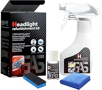 teqnizo Automotive Headlamp Restoration Fluid Kit, 2025 New Headlight Restoration Kit,Multifunctional Car Headlight Polishing, Durable Headlight Repair Kit for All Vehicle Types (1Set)