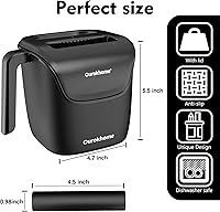 Vista 4 de Ourokhome Knock Box - Accesorios para café expreso, la última herramienta patentada de acero inoxidable para máquina de espresso para café molido