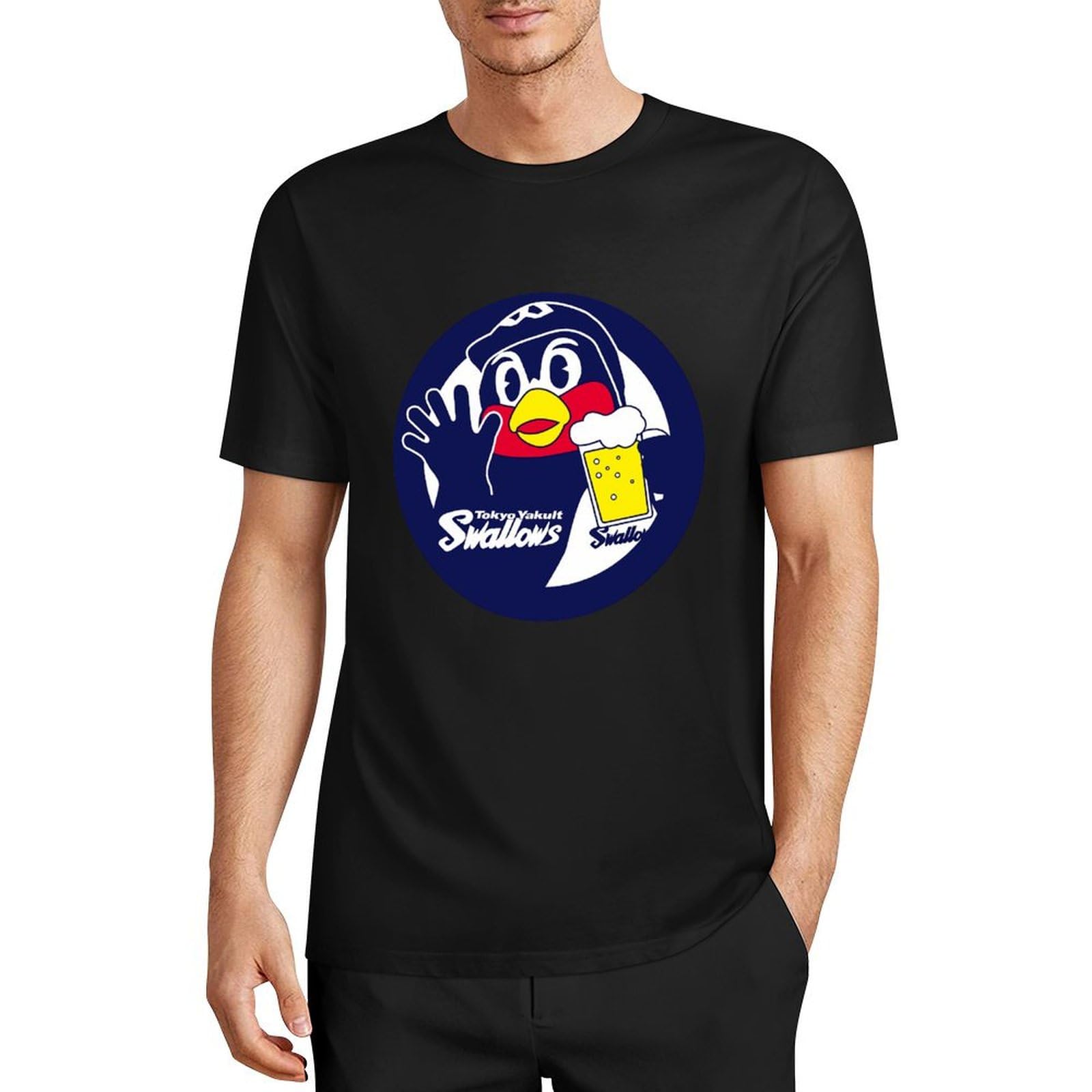 Amazon.co.jp: メンズ Tシャツ 東京ヤクルトスワローズ つば九郎 半袖 