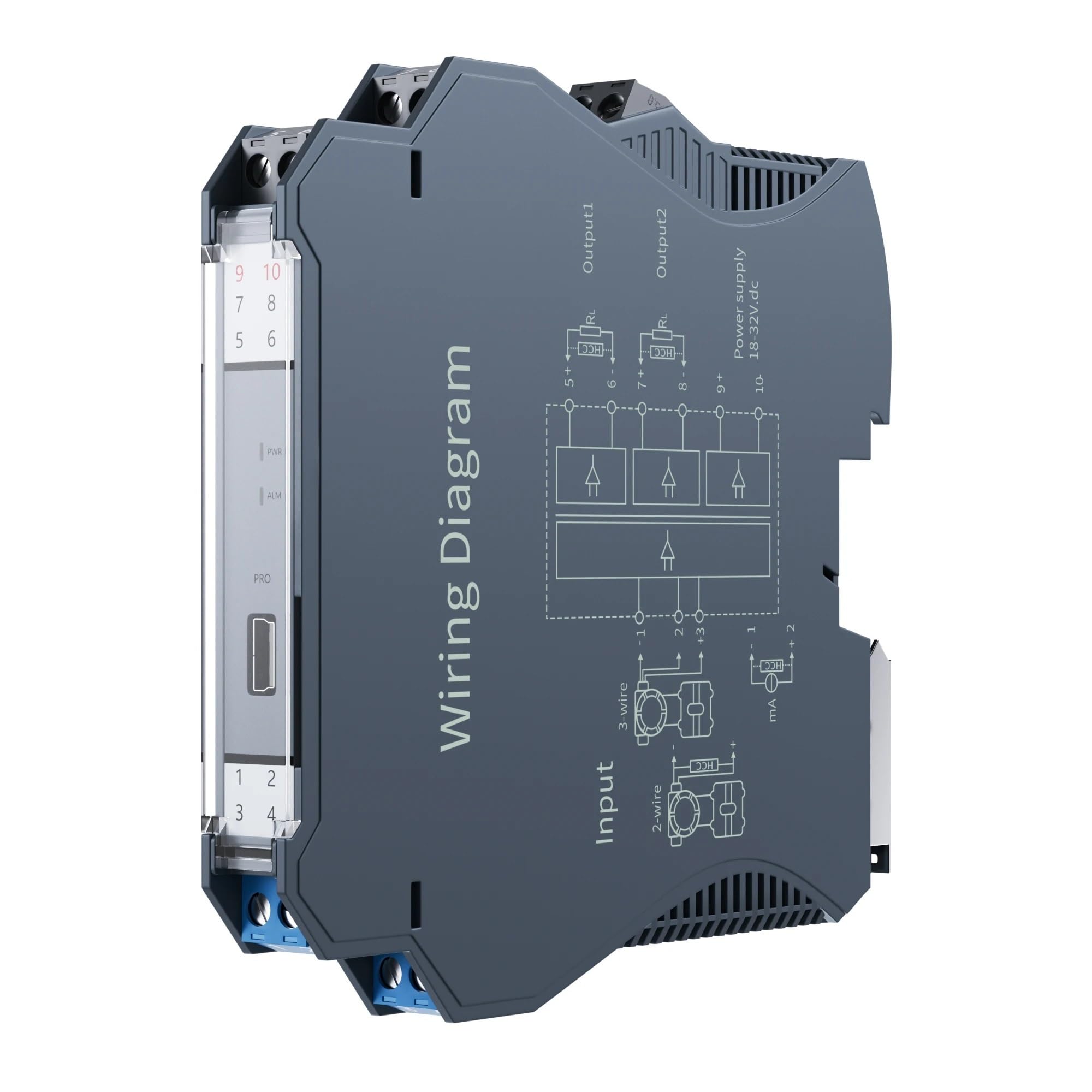 Isolateur de signal 4-20 mA, 0-10 V, 0-5 V, 0-10 mA, isolateur de signal analogique, 1 entrée, 1 sortie, 2 sorties, convertisseur de signal de tension CC (GLT-B, INPUT 4-20MA_1 IN 3 OUT_OUTPUT 0-10V)