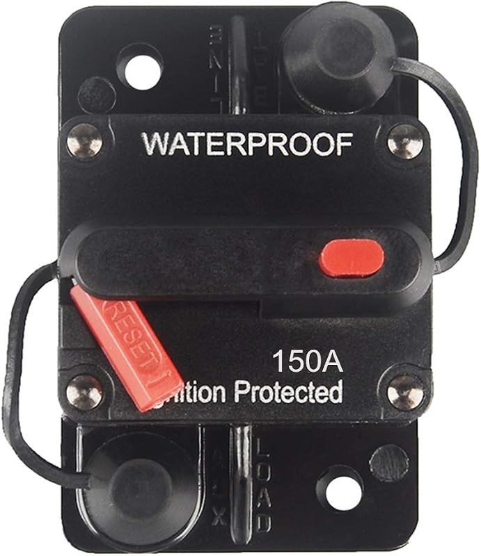 150 Amp Circuit Breaker Manual Reset 30-250A for Car Truck Rv ATV Marine Trolling Motors Boat Vehicles,12V-48V DC (150A)
