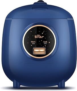 Bear Mini 2 Cup Rice Cooker 1.2L Portable Non-Stick BPA-Free One-Touch Cook & Keep Warm Blue