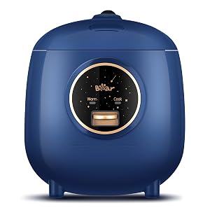 Bear Mini Rice Cooker 2 Cups Uncooked 1 2L Portable Non-Stick Small Travel Rice Cooker BPA Free One