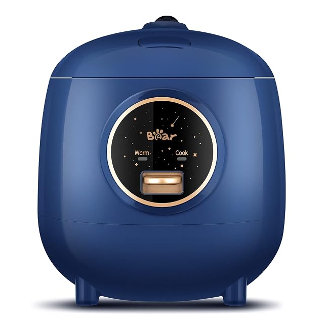 Bear Mini Rice Cooker 2 Cups Uncooked 1 2L Portable Non-Stick Small Travel Rice Cooker BPA Free One