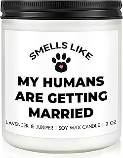 Personalized Wedding Gifts for Newlyweds, Bridal Shower Gifts for Bride to Be & Groom, Funny Engagement Gift for Couples, Bachelorette Bachelor Party Gift Idea, Wedding Candle for Cat Lovers & Dog Mom
