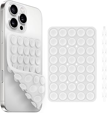 Yojaro Silicone Suction Cup Phone Case Mount Double Sided, Phone Accessories Hands-Free Strong Grip Holder for Selfies and Videos, Silicon Phone Stand for iPhone and Android Translucent