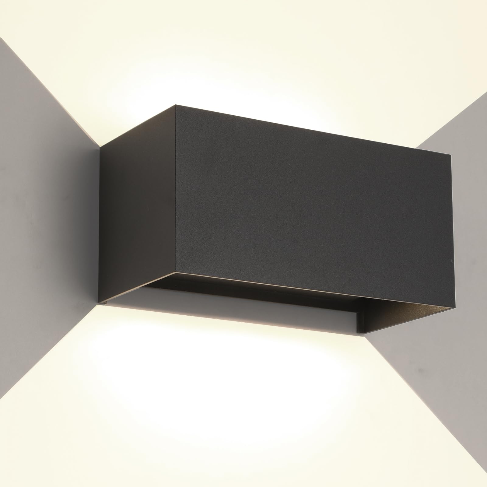Wisdom Line 25W LED Outdoor Wall Light IP65, Up/Down Adjustable, Black, 4000K, Waterproof