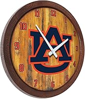 Vista 413 de The Fan-Brand NCAA Oklahoma Sooners: Faux Barrel Top Wall Clock Sports Team Bar Sign Décor - Home Man Cave, Party Decoration - Made On Demand