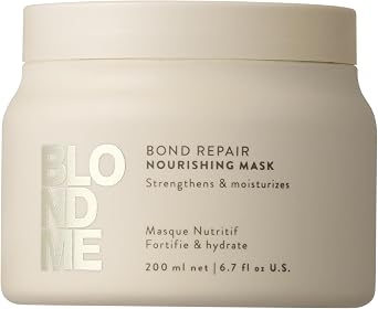 Schwarzkopf Professional BLONDME Bond Repair Nourishing Mask Hair Treatment Intensively Nourishing Repair Hair Mask Smoothing Porous Hair Hydrating And Softening 200 ml
