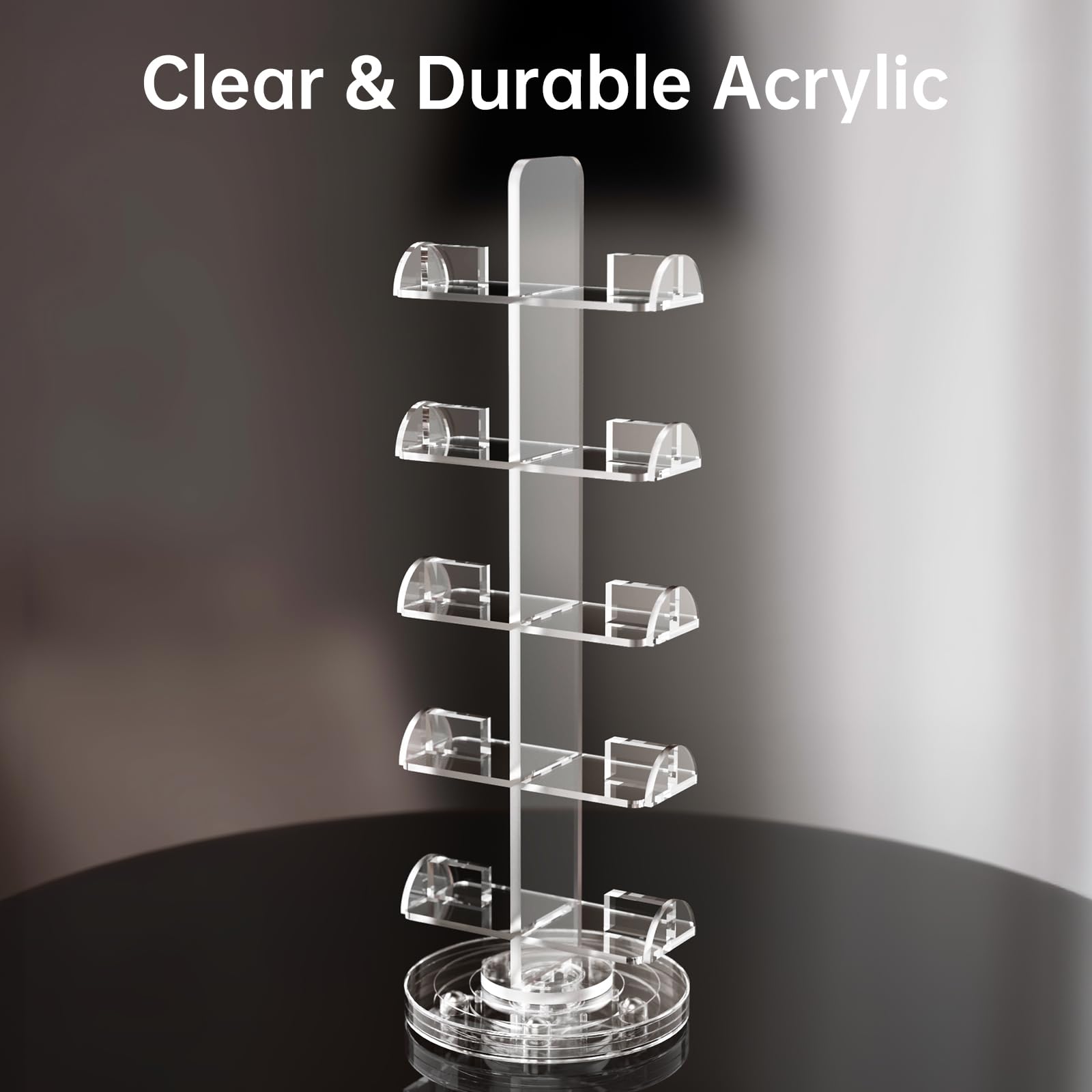 NiHome Présentoir rotatif pour lunettes en acrylique transparent