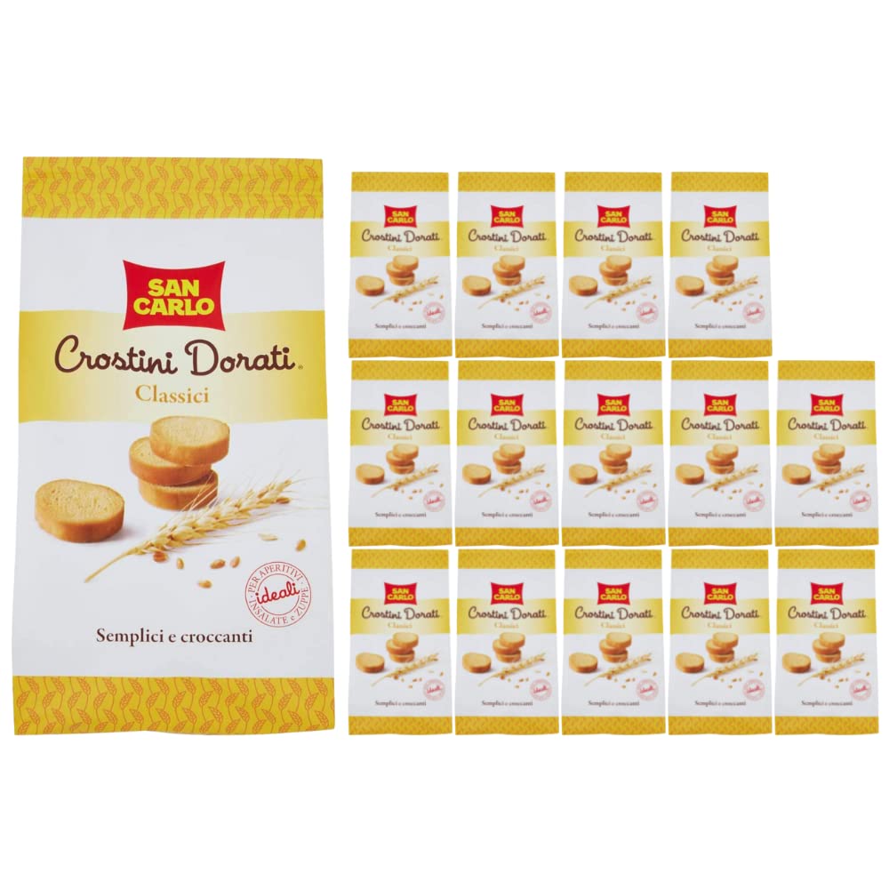 San Carlo Crostini Dorati gli Autentici Confezione da 18 Pezzi da 200 Grammi