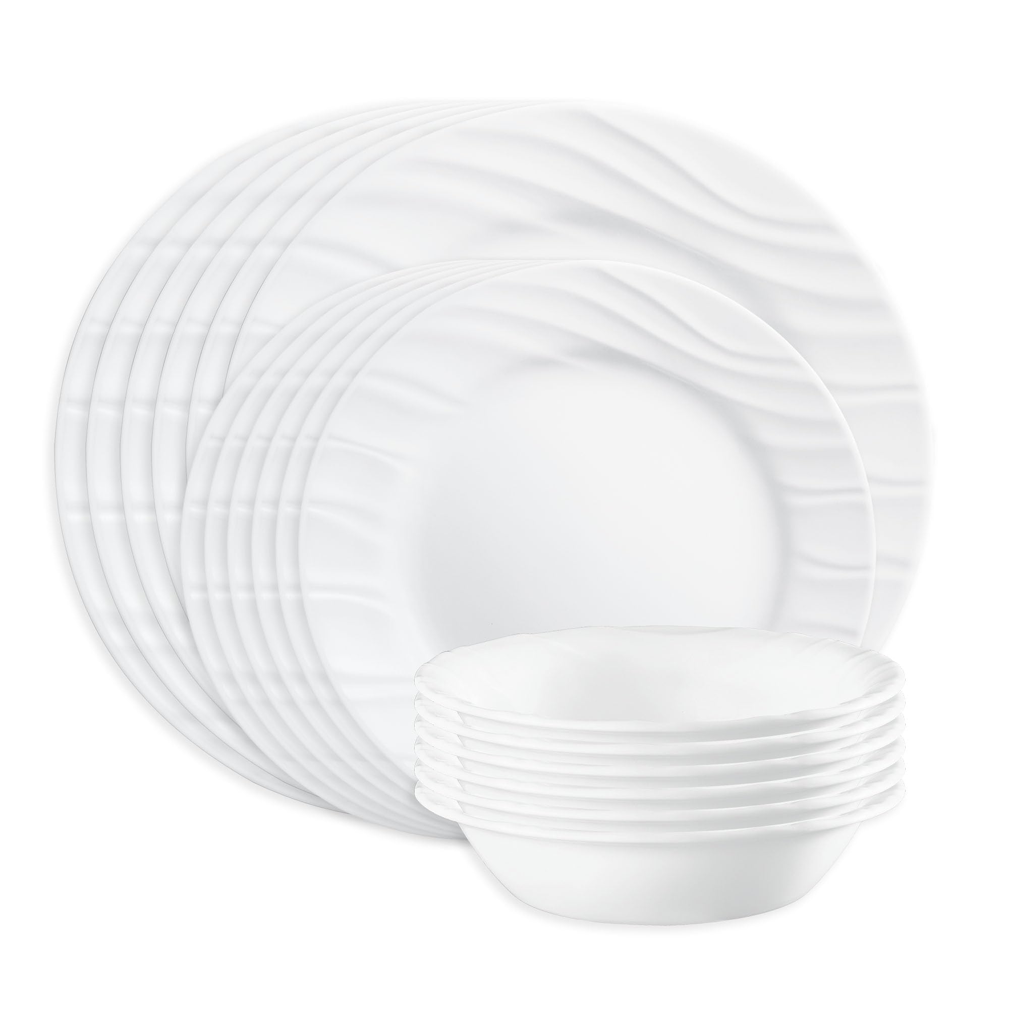 Swept 18-Piece Round Dinnerware Set, Service for 6