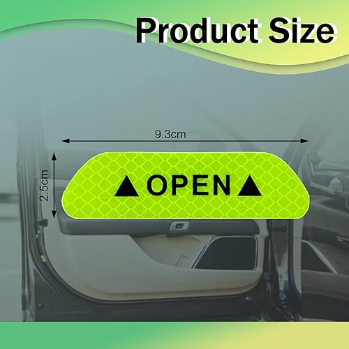 Miniatura 2 de 4 calcomanías universales de advertencia para puerta de automóvil, cinta reflectante de seguridad anticolisión, accesorios universales para camión,