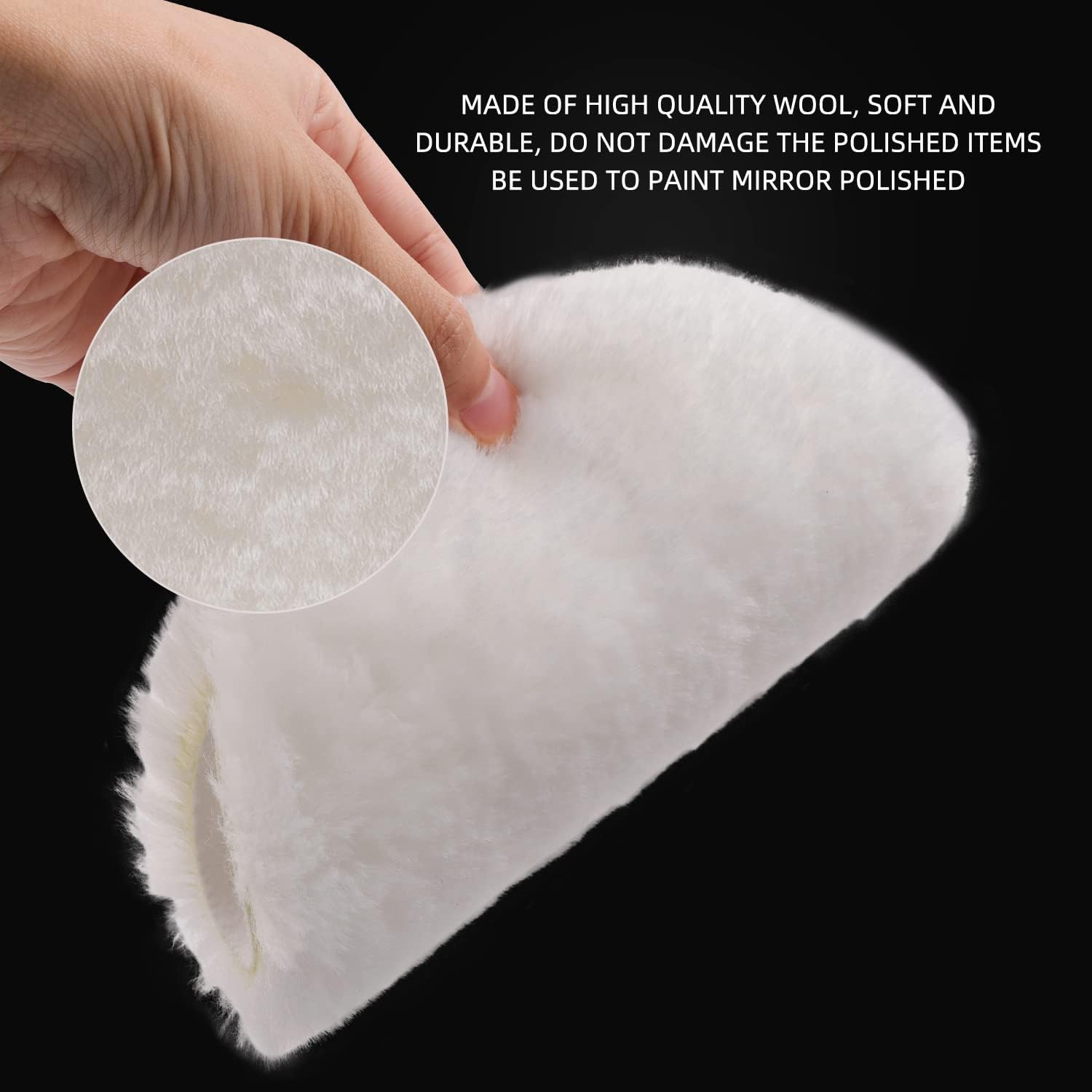 Buffing Polishing Pads, 7Pcs 7"(180mm) Waffle Foam Buffing Pads Polishing Pads Wool Pad Kit for 7Inch Backing Plate RO/DA/GA Car Polisher Boat Compounding, Polishing and Waxing - Image 5