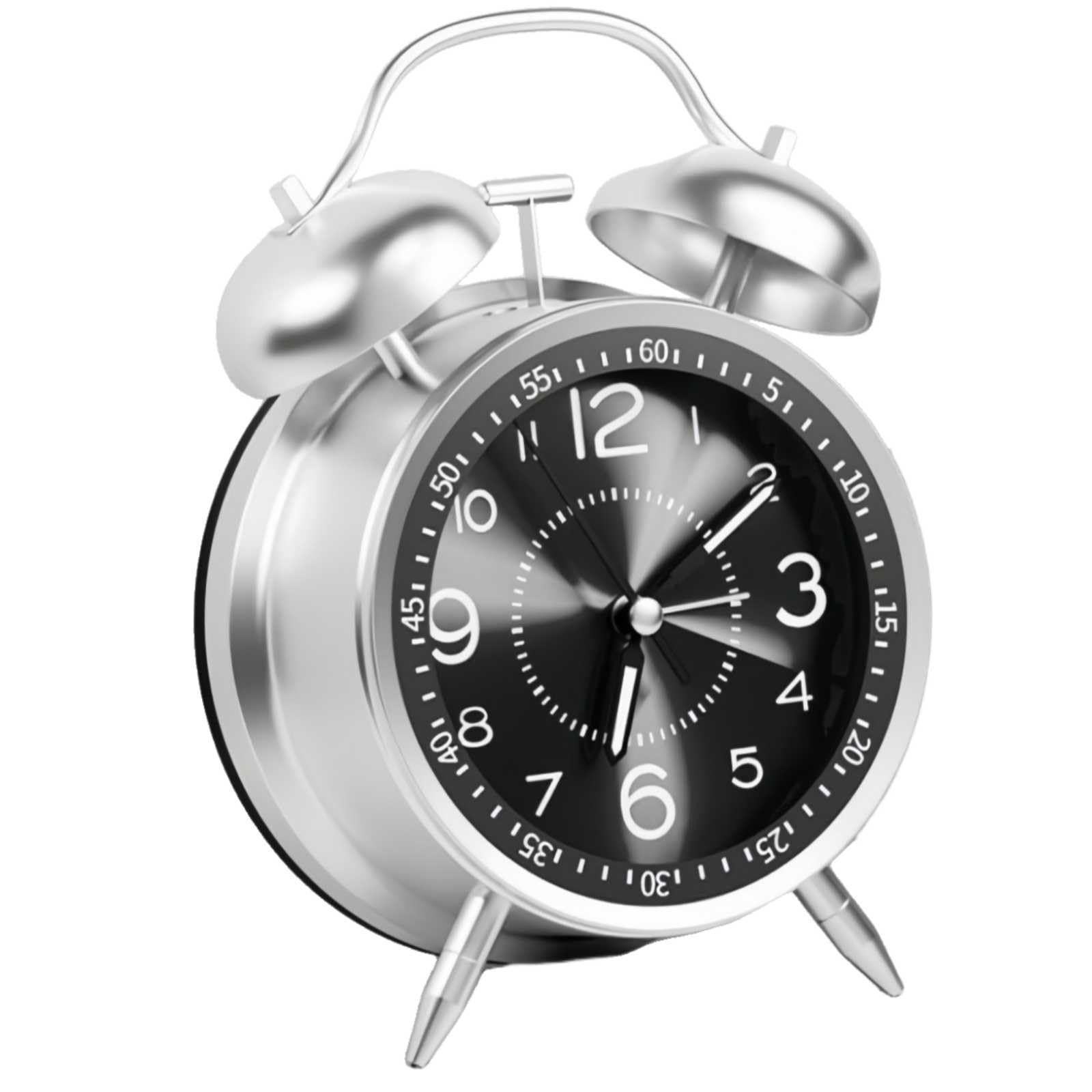 YYDS 大音量 うるさい 爆音 アナログ 静音 目覚ましどけい 起きれる アラーム おしゃれ 絶対起きれる目覚まし時計 爆音めざまし時計 絶対起きる 可愛い ベル音 起きられない人用 目さまし時計 絶対起きる目覚まし 多機能 金属光沢 北欧 設定簡単 バックライト付き 着信音 機械式 ダブルベル 電池別売 子供 学生 4インチ (ブラック+シルバー)