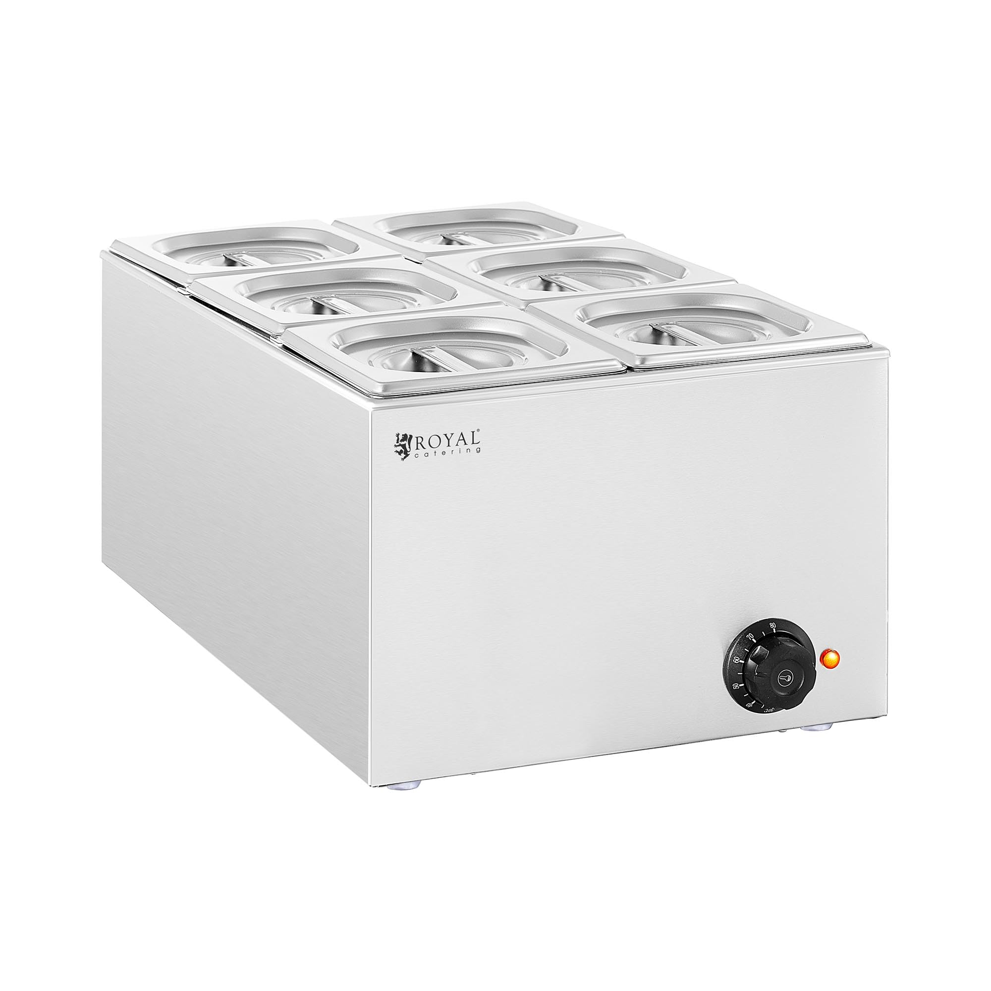Royal Catering RCBM_GN1/6_1 Bain Marie 640 W 6 x GN 1/6 per bagnomaria