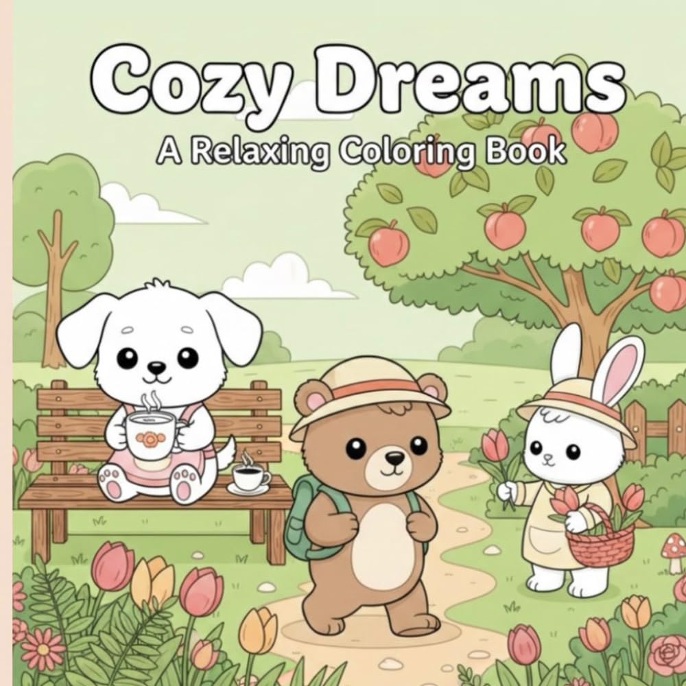 Cozy Dreams: A Relaxing Kawaii Coloring Book for Teenagers and Adults. Cute & Detailed Design: Cute, Cozy & Highly Detailed Kawaii Illustrations for ... Relaxation with Color Bleed Protection Page