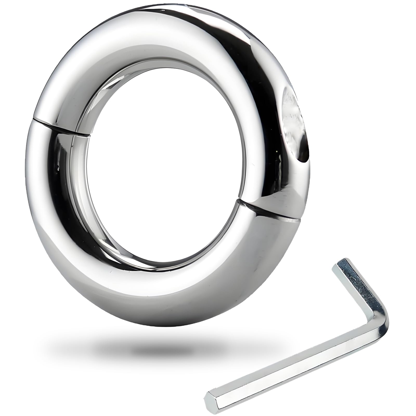 Stainless Steel Penis Ring for Men Metal Cock Rings for Erection Enhancing Sex Toy Couples Delay Control Male Stimulator(50mm)