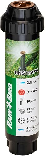 Rain Bird Uni-Spray 12 Feet Adjustable Nozzle Pop-Up Sprinkler, 4-Inch Size