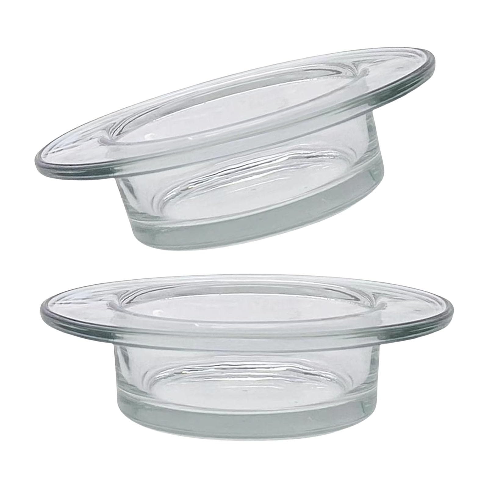 Msioytog 2 Pack Glass Oil Melt Replacement Dishes 4.5Inch Oil Heating Tray for Warmers and Home Fragrances Glass Aromatherapies Tray