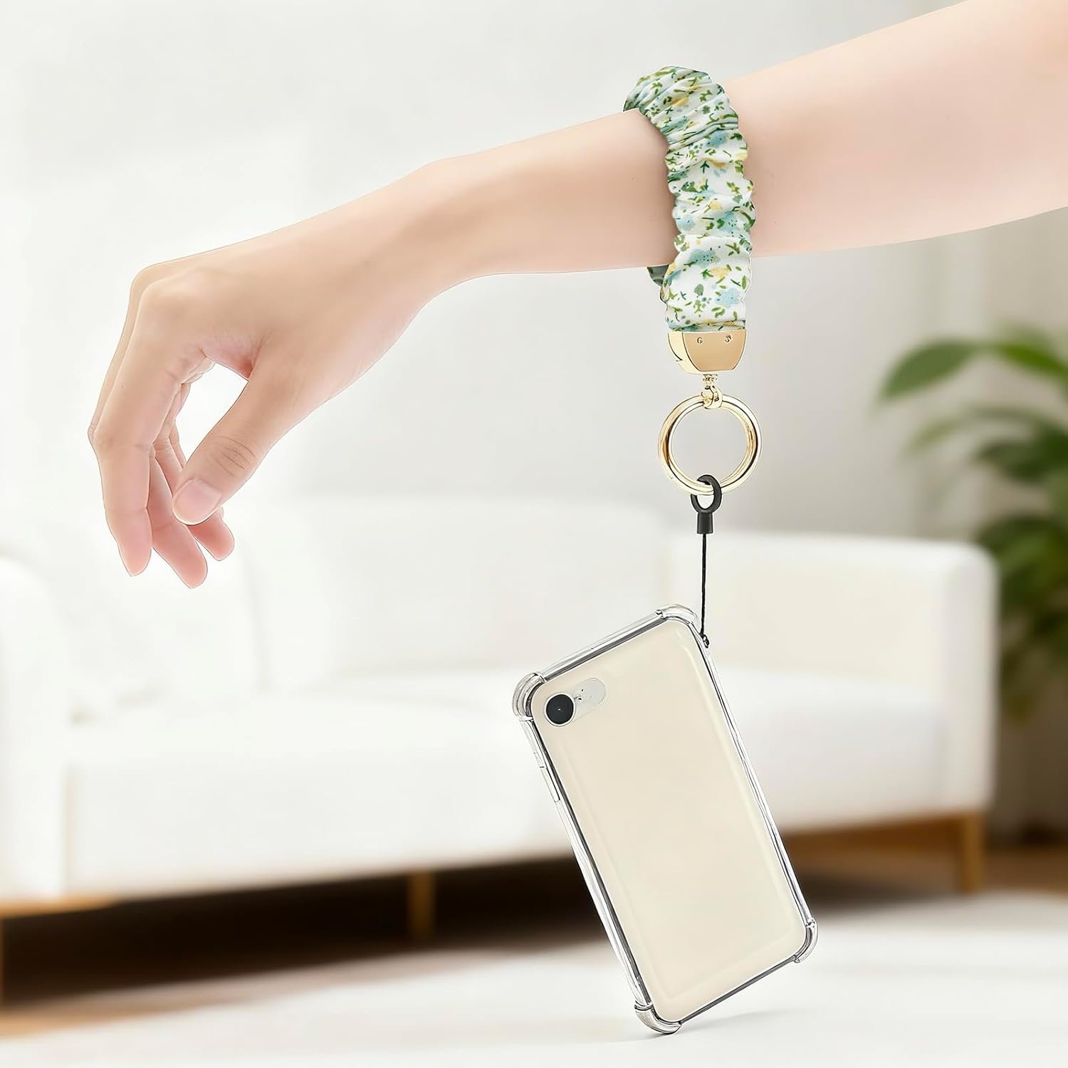 Stretchy Scrunchie Lanyard for Id Badges, Cute Teacher Lanyard Keychain Wristlet with 4 Id Holders for Women,Nurses - Image 7