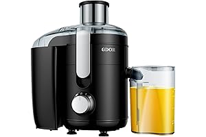GDOR Dual Speeds Centrifugal Juicer with Titanium Enhanced Cut Disc