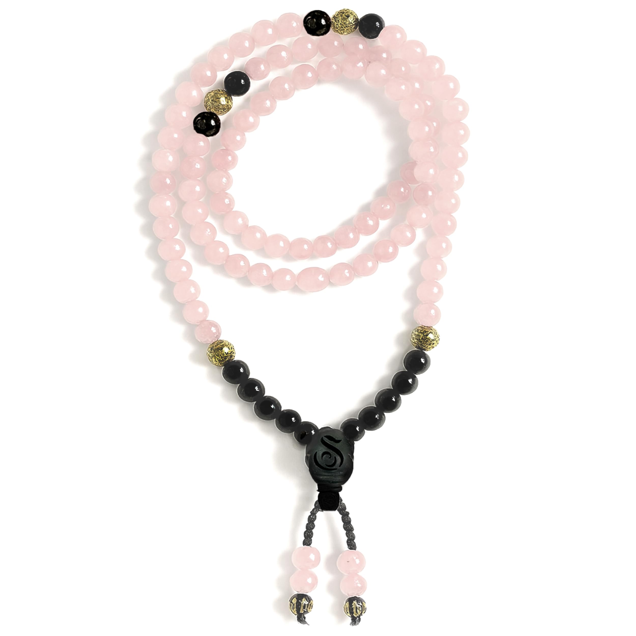 Samsara Mala Tibetano - Collana Pietre Naturali, Collana Tibetana, con 108 Grani - con Rosario Tibetano Religioso - Design Elegante e Artigianale
