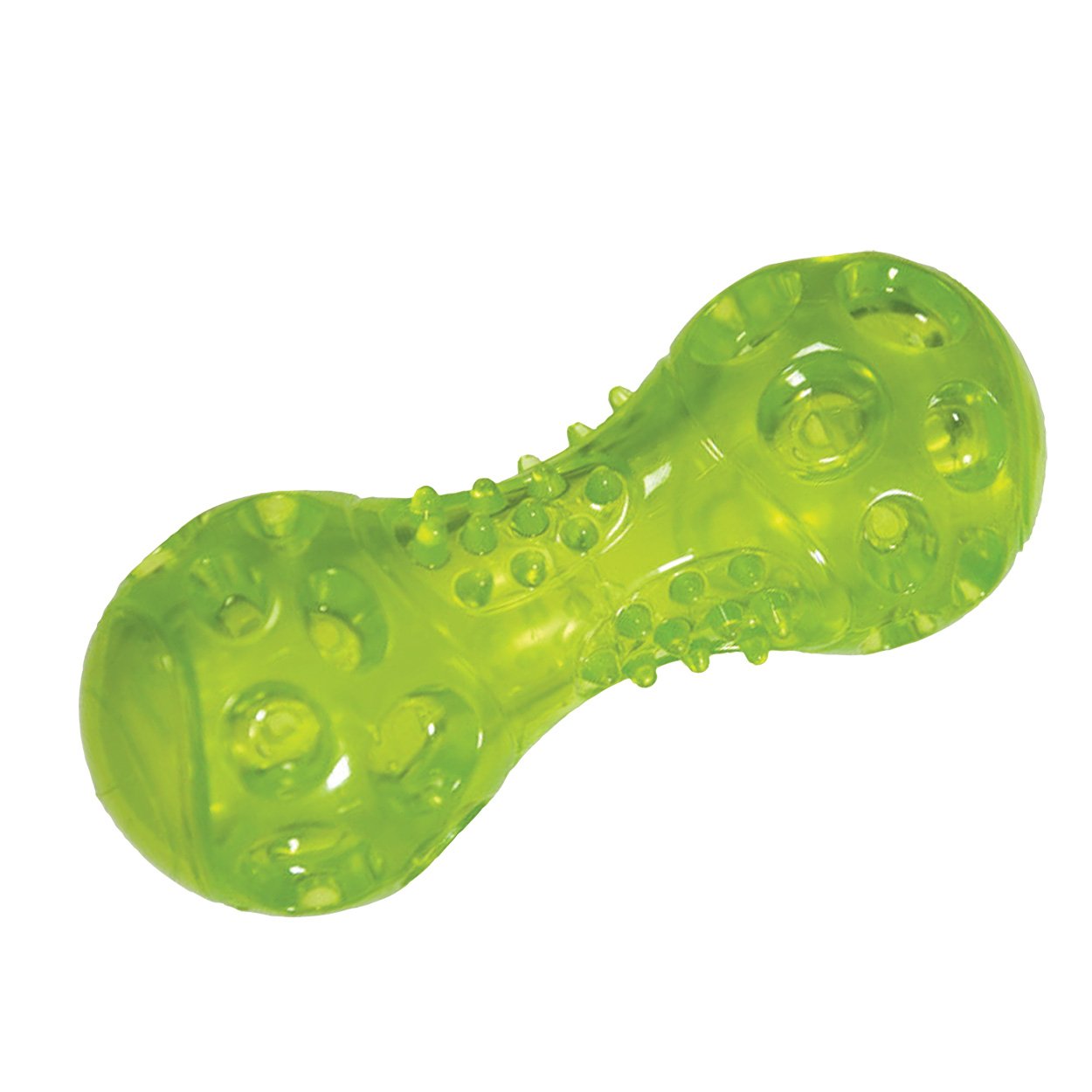 Chase 'n Chomp Durable TPR LED Light Up Fetch Dumbbell Dog Toy, Large