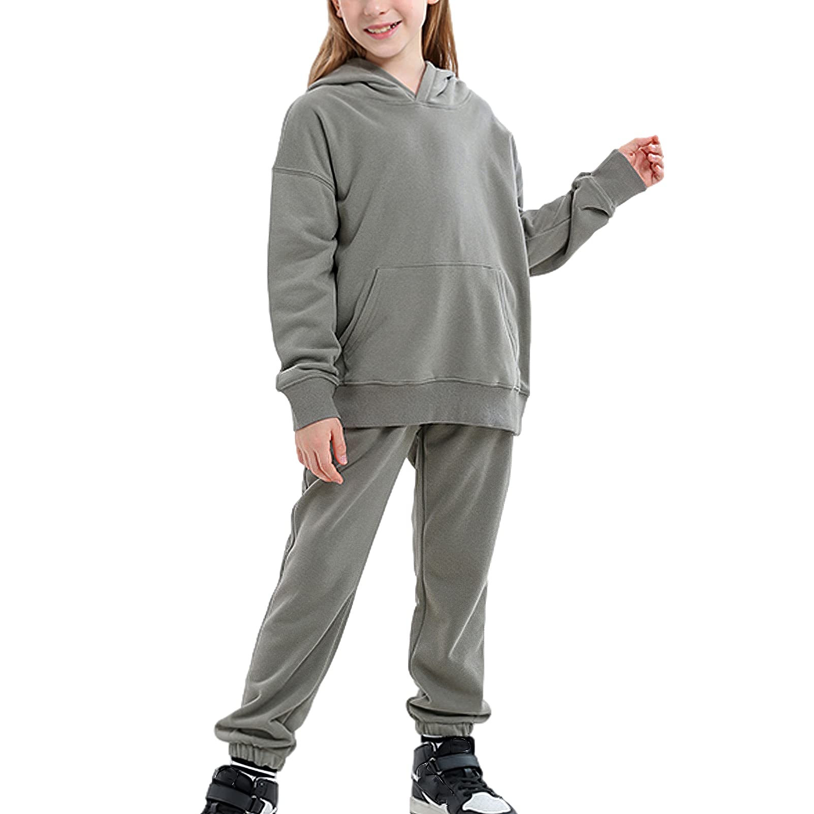 amropi Jungen Hoodie Trainingsanzug Kapuzenpullover Sweatshirt und Jogging Hose Kleidungsset für 3-12 Jahre