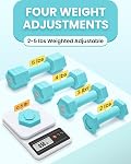 Ensemble de sonnettes réglables, 4 en 1 Ensemble de poids à la main pour les femmes Hommes 10 LB Des embrouillettes joignent chacune 2lbs 3lbs 4lbs 5lbs Ensemble de dumbbells de poids avec TPU Poignée en caoutchouc souple pour l'entraînement de fitness d'exercice à domicile