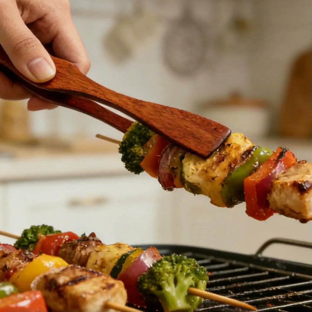 GLDFW - Pinzas de cocina de madera resistentes a altas temperaturas, pinzas para bolsas de té, manipulación de barbacoa, tostadora, tocino, azúcar, herramienta de hielo