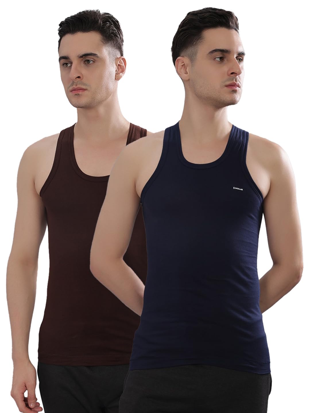 Men's Solid Cotton Regular Vest (Colour May Vary)